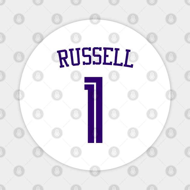 DeAngelo Russell Jersey Poster Magnet by Cabello's